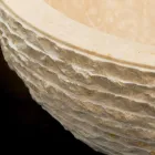 Bílý deska z přírodního finského kamene, unikátní kus Viadurini