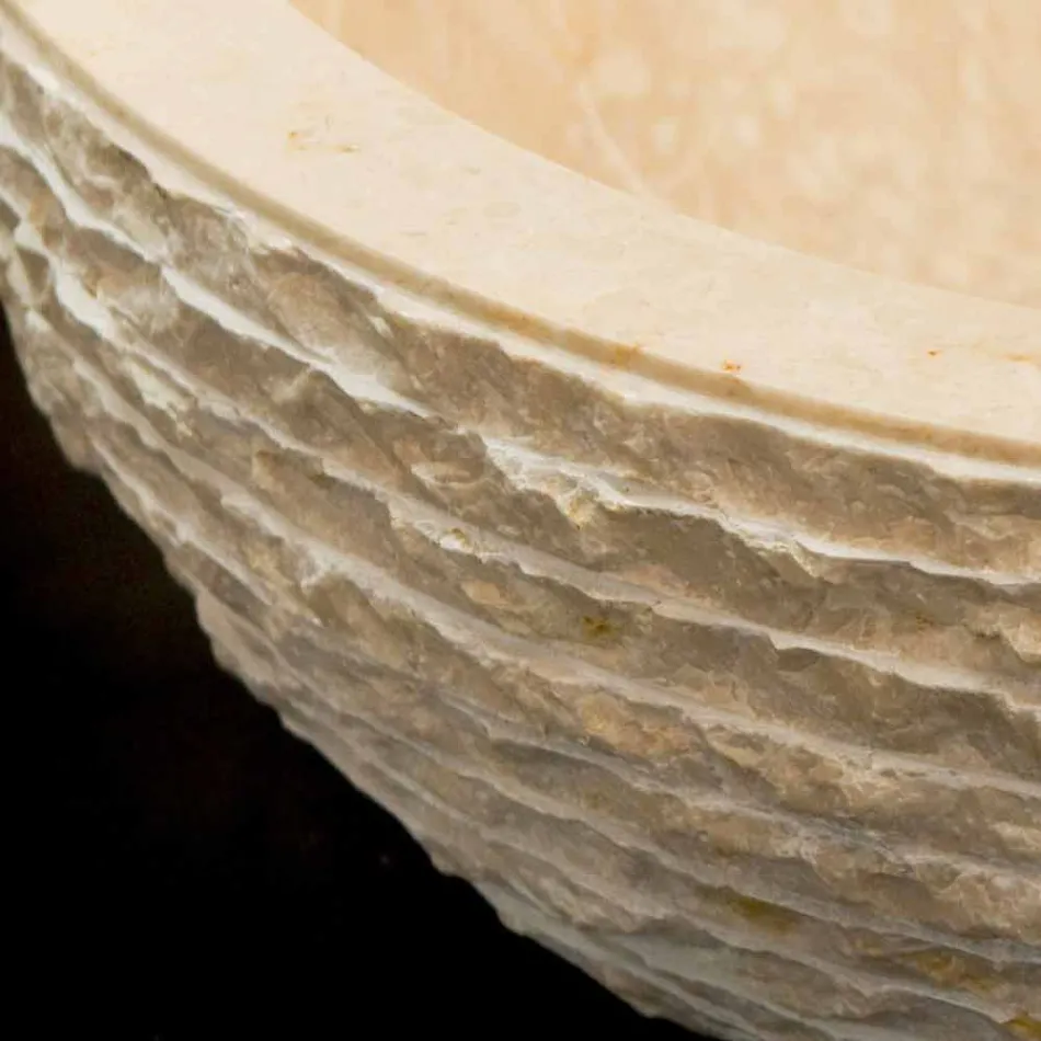 Bílý deska z přírodního finského kamene, unikátní kus Viadurini