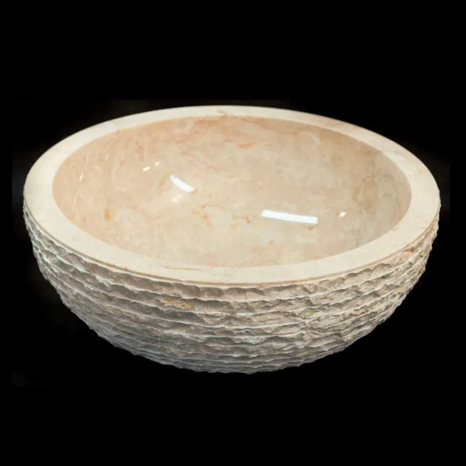 Bílý deska z přírodního finského kamene, unikátní kus Viadurini