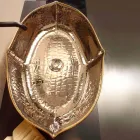 Pultová keramická a zlatá deska umyvadla vyrobená v Itálii Oscar design Viadurini