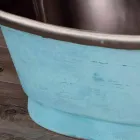 Umyvadlo s povrchovou úpravou v bílé litiny a měděnky Cala Viadurini