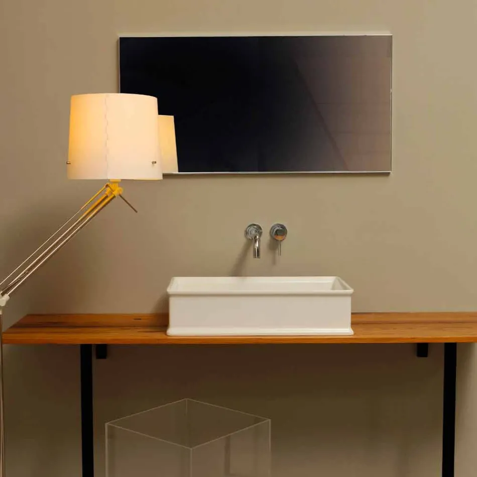 Umývadlo na desku s neoklasickým keramickým designem vyrobené v Itálii Debora Viadurini