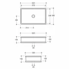 Umývadlo na desku s neoklasickým keramickým designem vyrobené v Itálii Debora Viadurini