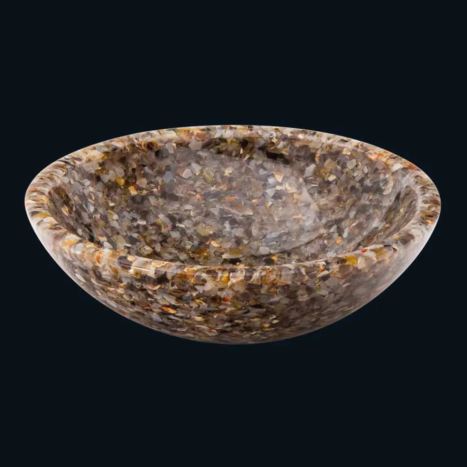 Pultová podpora design v umělé pryskyřice a achát kámen Ofelia Viadurini