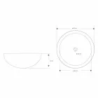 Umyvadlo na desku s kulatým designem v ručně opracovaném černém mramoru - prádlo Viadurini