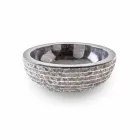 Umyvadlo na desku s kulatým designem v ručně opracovaném černém mramoru - prádlo Viadurini