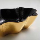 Umývadlo s čalouněním v černém a zlatém keramickém provedení vyrobené v Itálii Cubo Viadurini