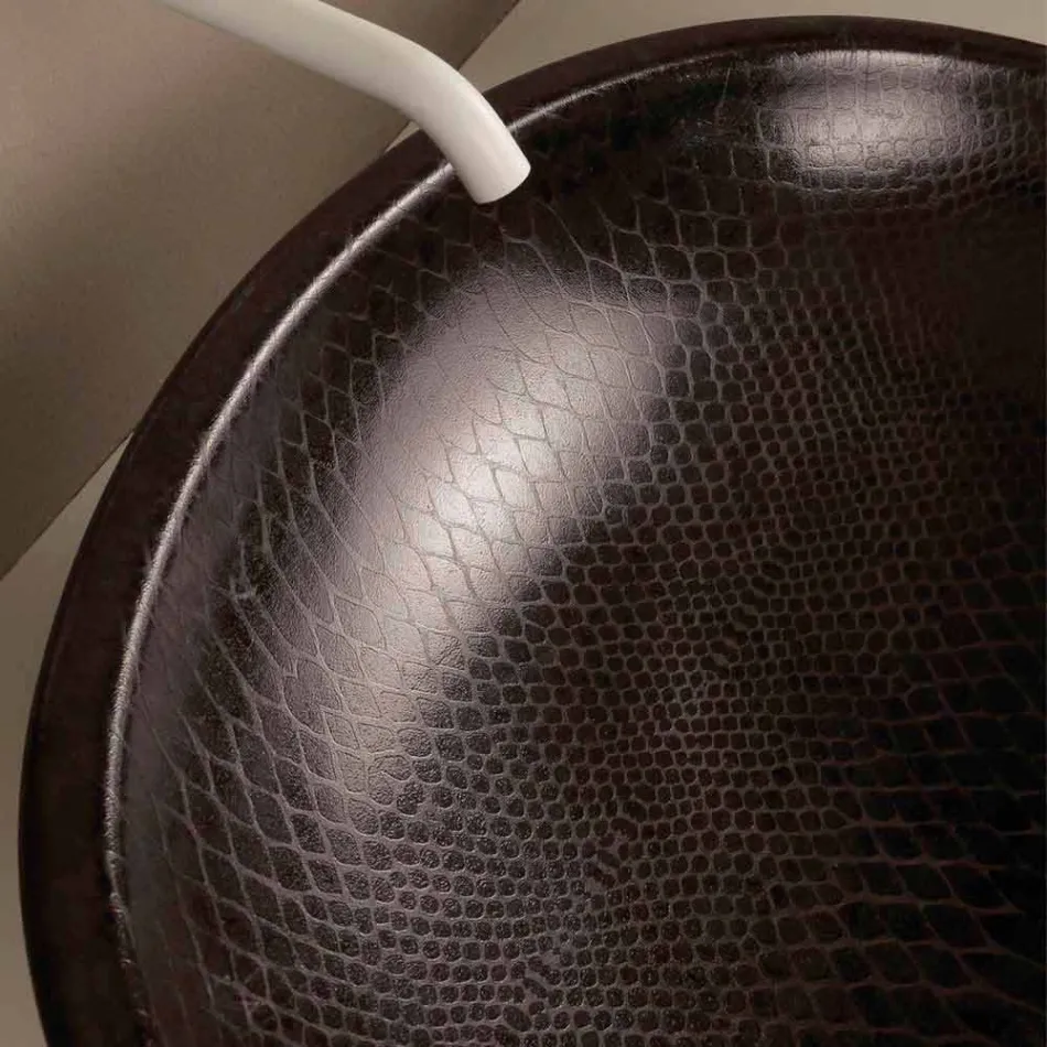 Pultová deska keramické černé pythonové umyvadlo vyrobené v Itálii Lesklý Viadurini