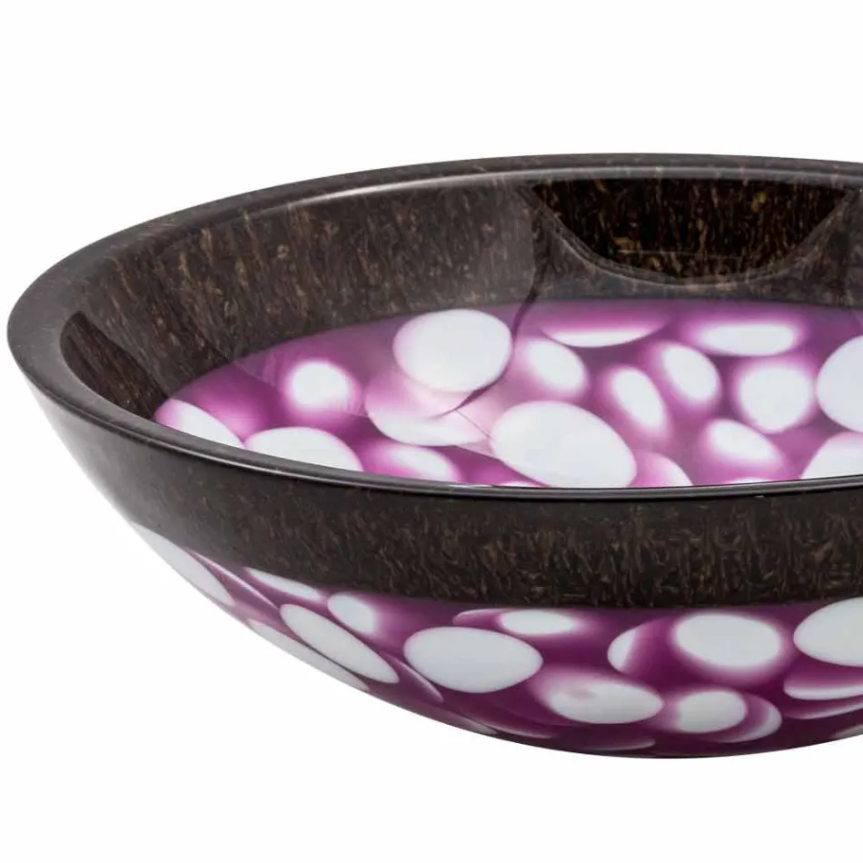 Umývadlo s designovou deskou z ruční pryže, Buggiano Viadurini