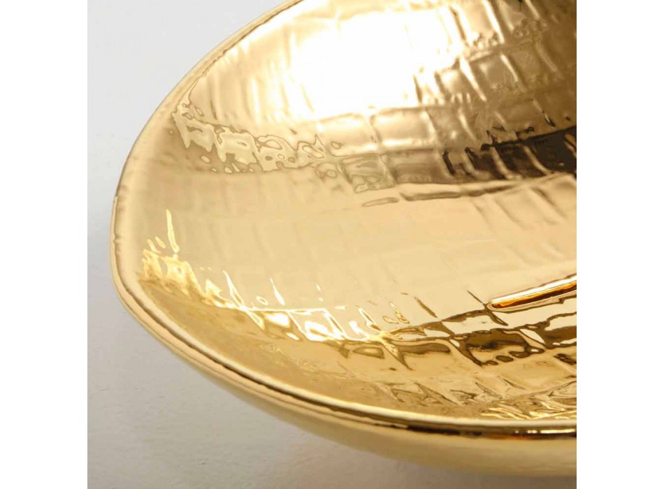 Deska desky keramické umyvadlo zlato vyrobené v Itálii Zvířata Viadurini