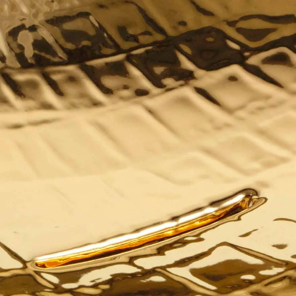 Deska desky keramické umyvadlo zlato vyrobené v Itálii Zvířata Viadurini