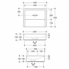 Návrh pravoúhlého keramického umyvadla vyrobeného v Itálii Dalia Viadurini