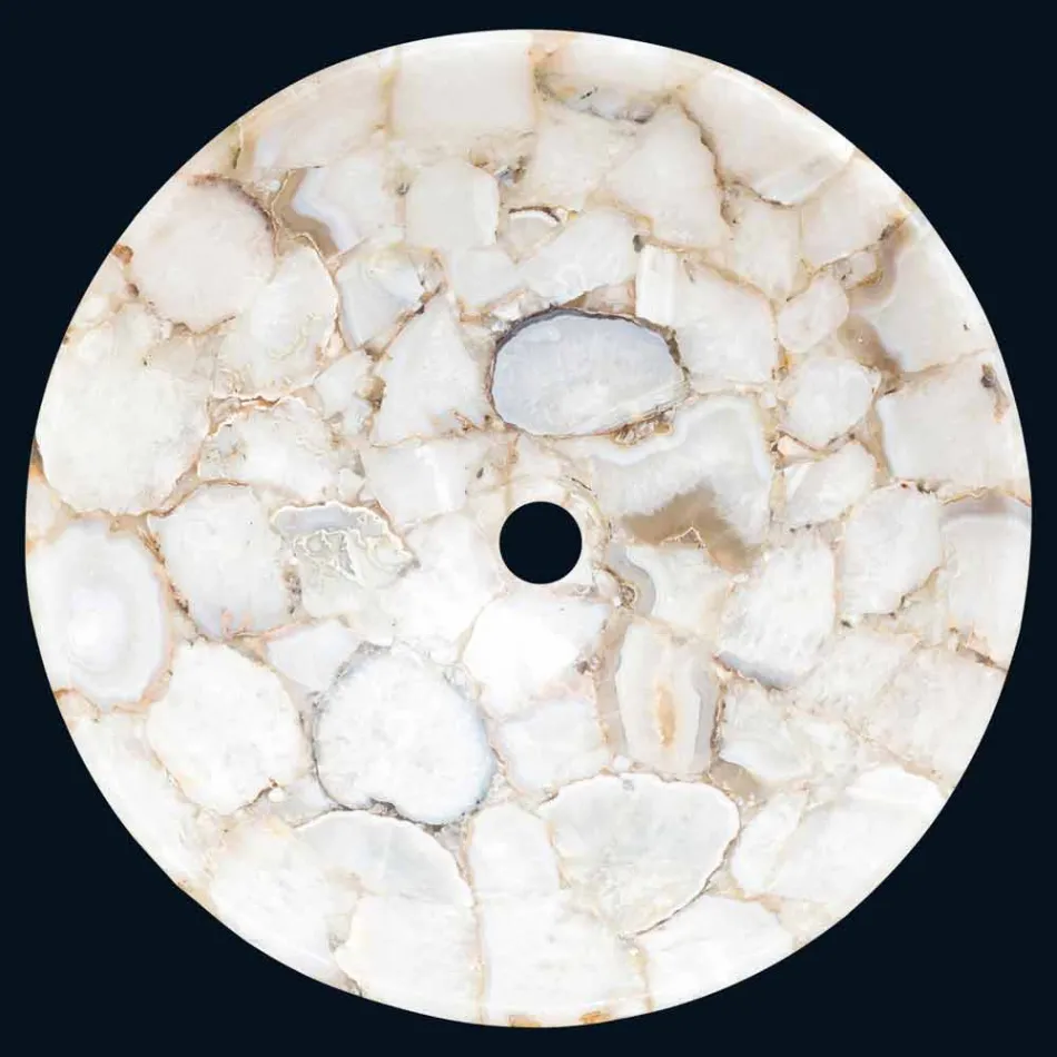 Umyvadlo designu podpora krystalický kámen Poncho Viadurini