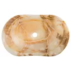 Designové umyvadlo na desku z kamene Lana onyx, ruční práce Viadurini