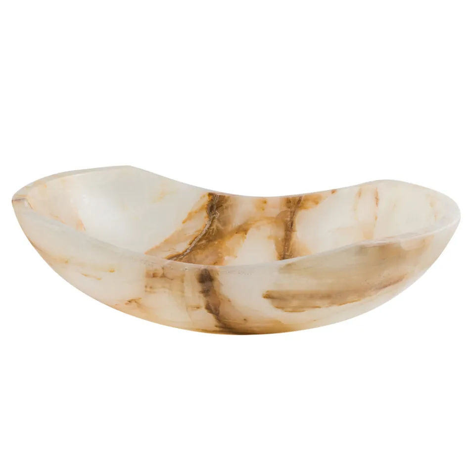 Designové umyvadlo na desku z kamene Lana onyx, ruční práce Viadurini