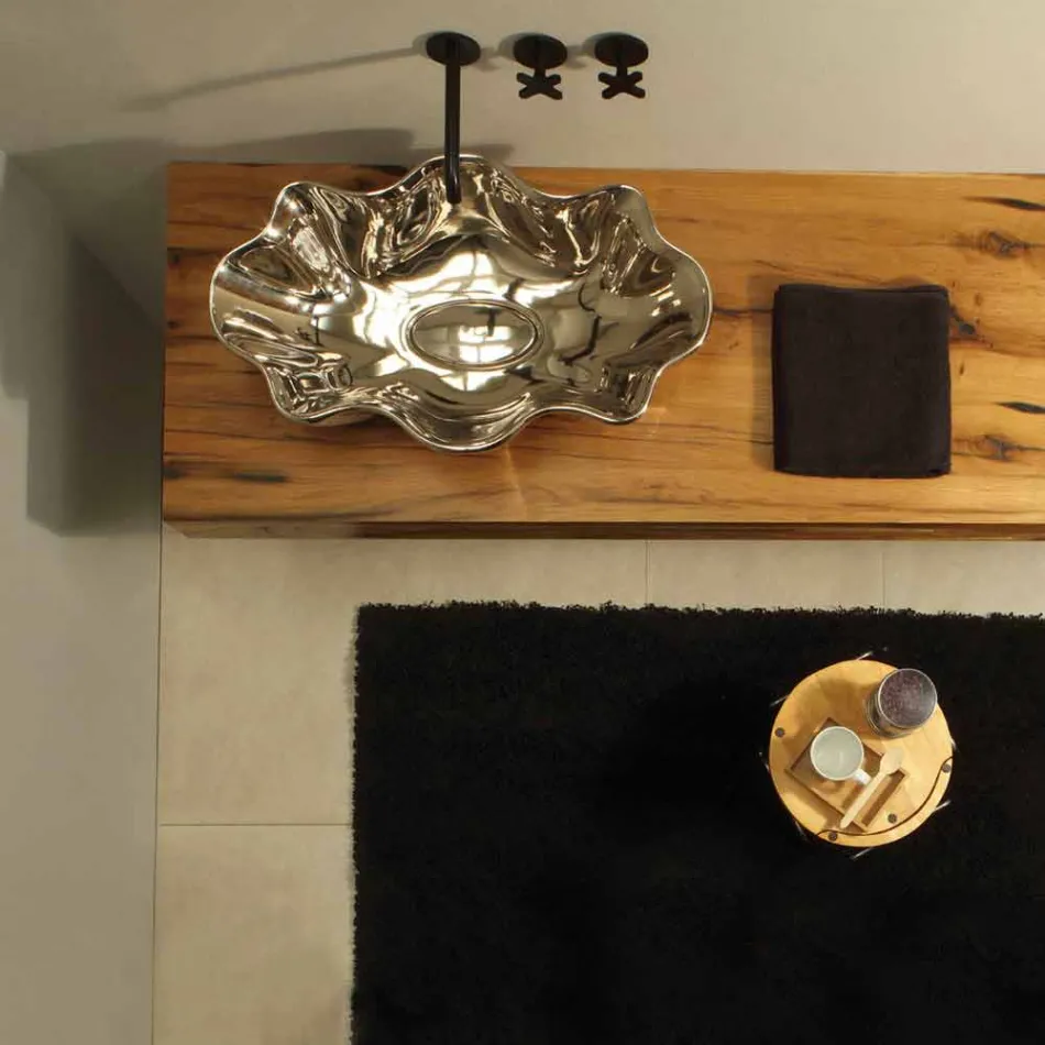 Moderní keramické umyvadlo vyrobené v Itálii Cubo Viadurini