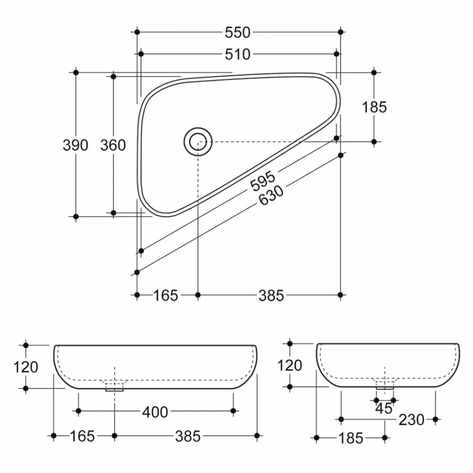 Moderní keramické umyvadlo vyrobené v Itálii Viadurini