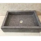 Jednoduché designové umyvadlo Jeff z přírodního kamene Viadurini