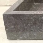 Jednoduché designové umyvadlo Jeff z přírodního kamene Viadurini