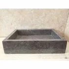 Jednoduché designové umyvadlo Jeff z přírodního kamene Viadurini