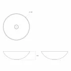 Moderní kruhové volně stojící umyvadlo vyrobené v Itálii, Donnas Viadurini