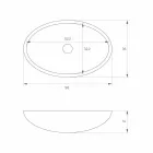 Oválné volně stojící umyvadlo na desku vyrobené v Itálii, Frascati Viadurini