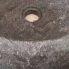 Šedá umývadlo z přírodního kamene Iza, unikátní kus Viadurini