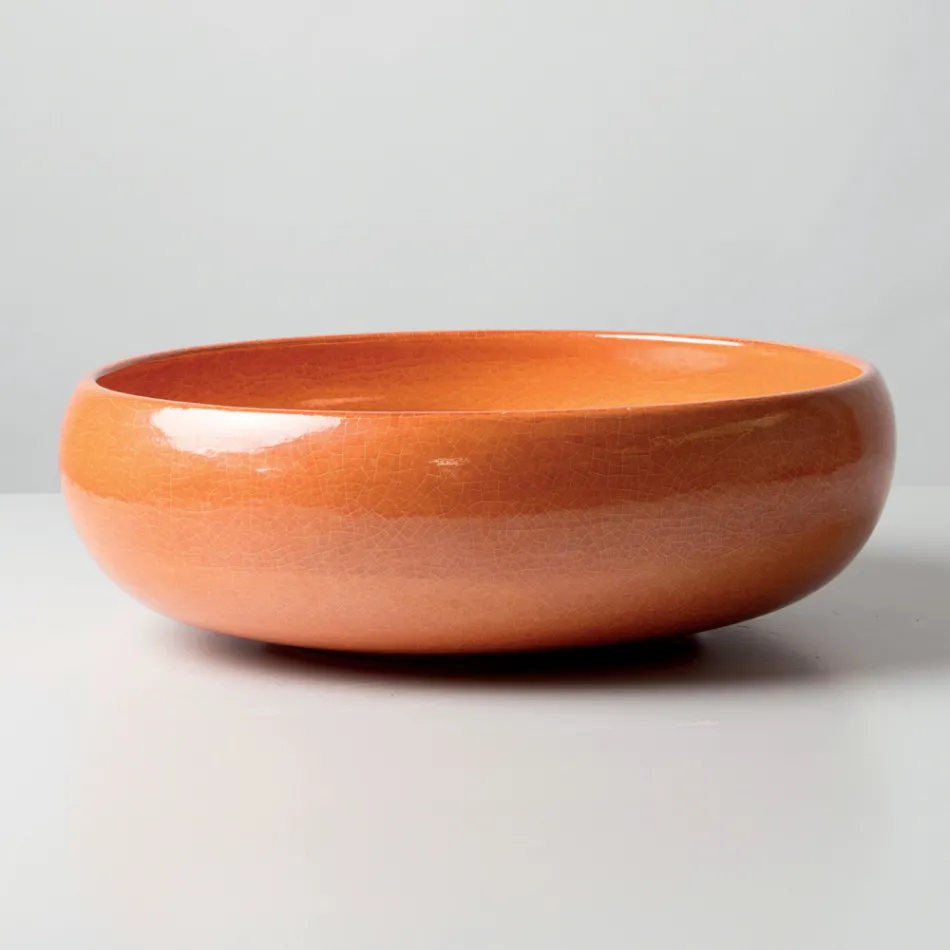 Deska z hliněného dřezu Raku s metalickým leskem Craquelé - Prisma Viadurini