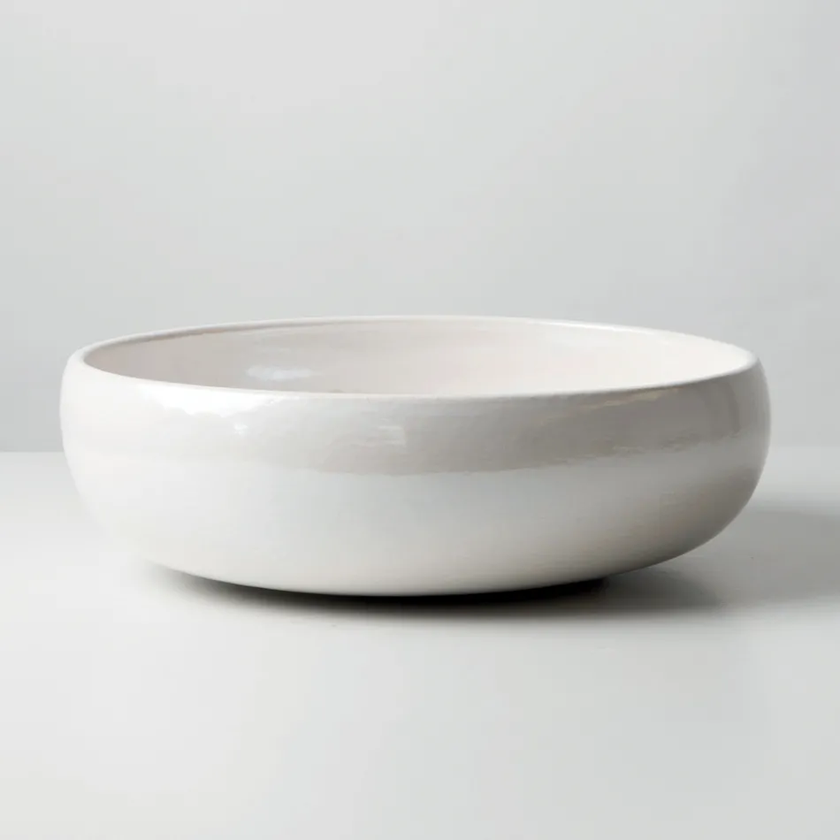 Deska z hliněného dřezu Raku s metalickým leskem Craquelé - Prisma Viadurini