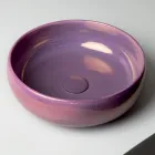 Deska z hliněného dřezu Raku s metalickým leskem Craquelé - Prisma Viadurini