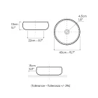 Deska z hliněného dřezu Raku s metalickým leskem Craquelé - Prisma Viadurini