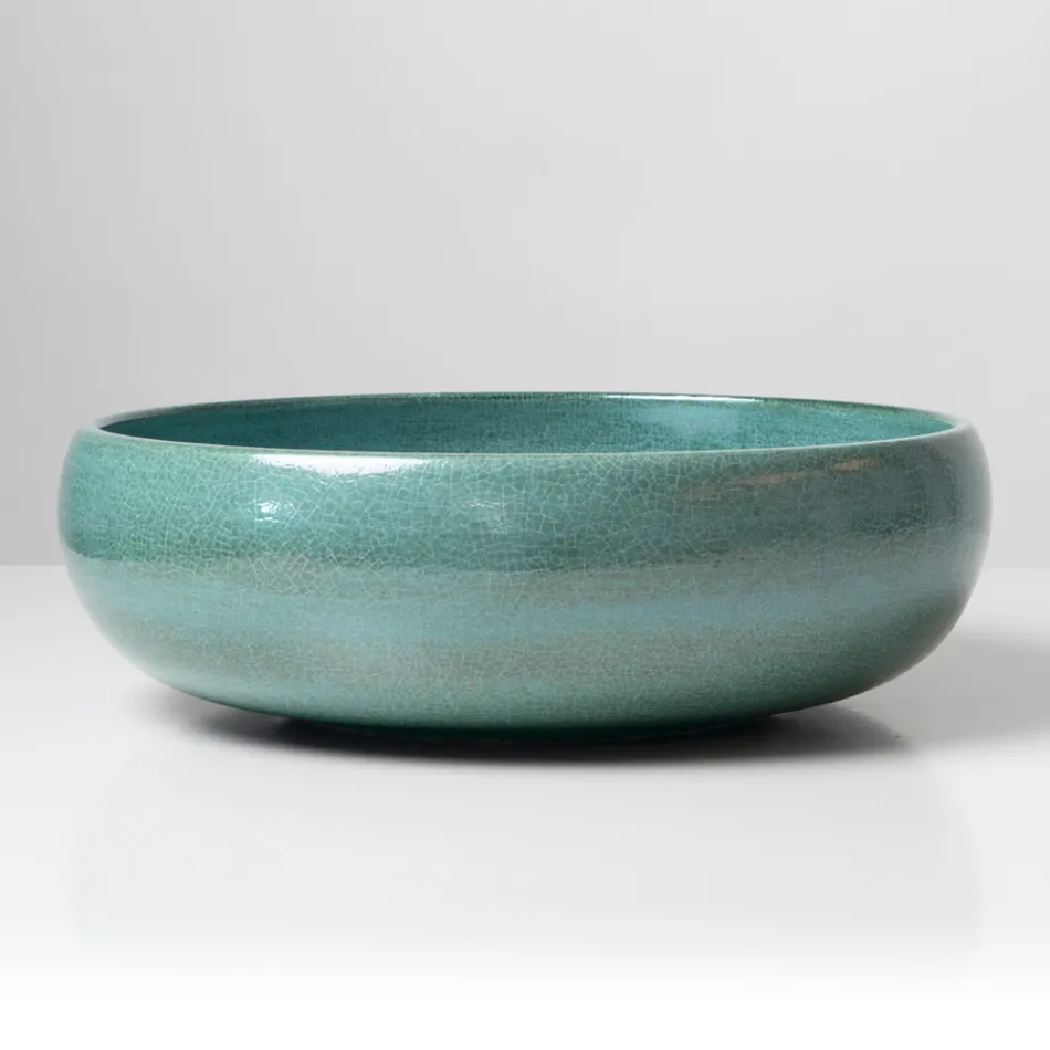 Deska z hliněného dřezu Raku s metalickým leskem Craquelé - Prisma Viadurini