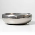 Ručně soustružený kovový dřez z hlíny raku na pracovní desku - Prisma Viadurini