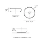 Ručně soustružený kovový dřez z hlíny raku na pracovní desku - Prisma Viadurini