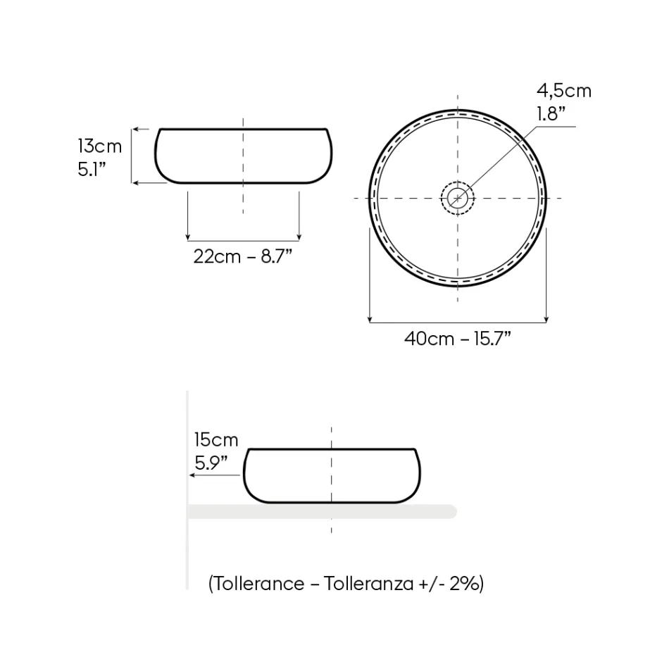 Ručně soustružený kovový dřez z hlíny raku na pracovní desku - Prisma Viadurini