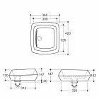 Umývadlo v bílém keramickém provedení vyrobené v Itálii Simon Viadurini