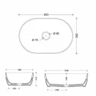 Umyvadlo bílé keramické nebo barevné é 55x35 provedené v Itálii Viadurini