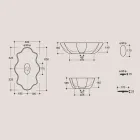 Umyvadlo na desku v barevné keramice různé povrchové úpravy L 65 cm - Cube Viadurini
