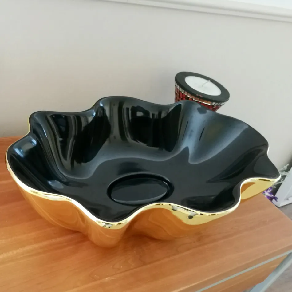 Umyvadlo na desku v barevné keramice různé povrchové úpravy L 65 cm - Cube Viadurini