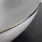 Umyvadlo na desku v barevné keramice různé povrchové úpravy L 65 cm - Cube Viadurini