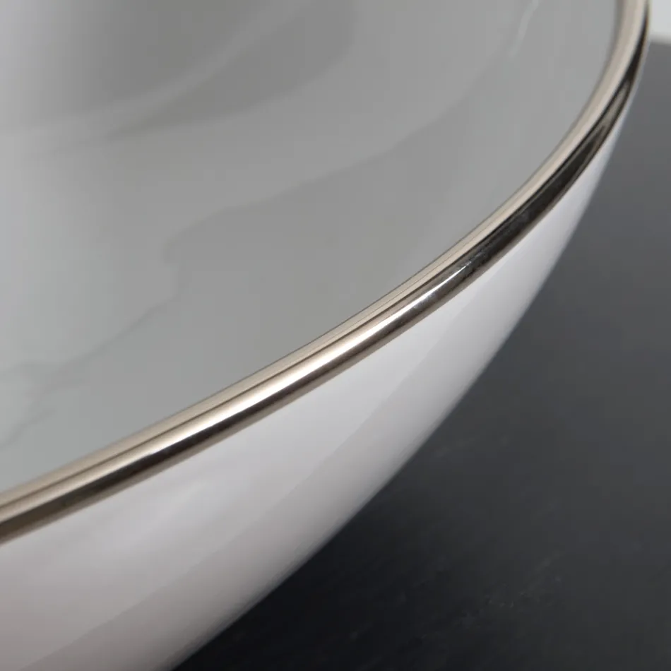 Umyvadlo na desku v barevné keramice různé povrchové úpravy L 65 cm - Cube Viadurini