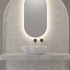 Umyvadlo na desku v barevné keramice různé povrchové úpravy L 65 cm - Cube Viadurini