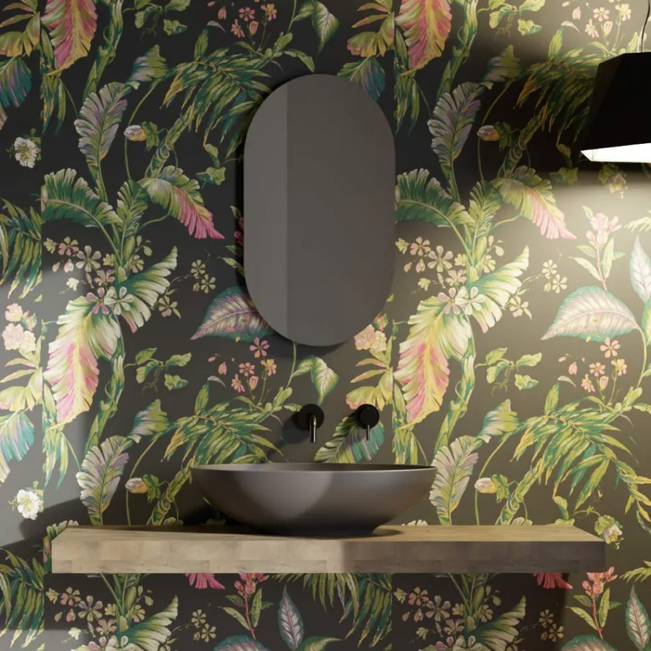 Umyvadlo na desku z lesklé nebo matné keramiky Made in Italy - Ferry Viadurini