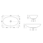 Umyvadlo na desku z lesklé nebo matné keramiky Made in Italy - Ferry Viadurini