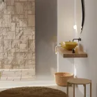 Umyvadlo na desku z lesklé nebo matné keramiky Made in Italy - Ferry Viadurini