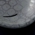 Umývadlo na desku v šedé kokosové tištěné keramice vyrobené v Itálii Lesklý Viadurini