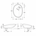 Umývadlo na desku v šedé kokosové tištěné keramice vyrobené v Itálii Lesklý Viadurini