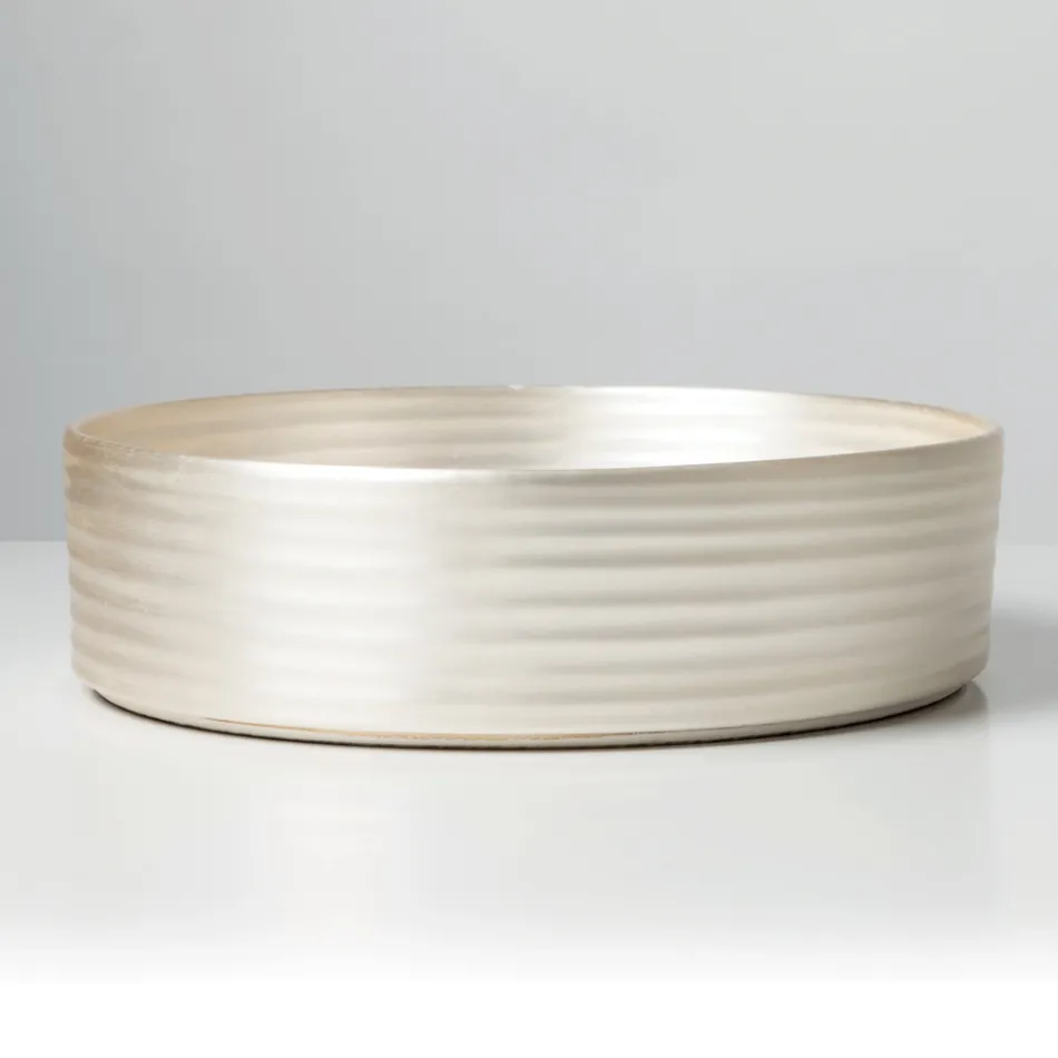 Umyvadlo na pracovní desku ve stříbrné nebo bílé porcelánové kamenině - Vibration Viadurini