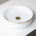 Dřez na kuchyňskou desku z porcelánu s lakovaným okrajem - Vibrace Viadurini