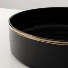 Dřez na kuchyňskou desku z porcelánu s lakovaným okrajem - Vibrace Viadurini